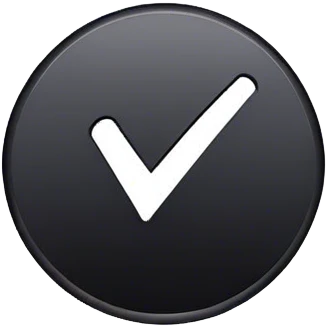 a verifified black tick mark emoji