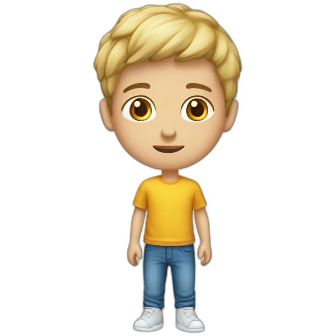 Boy âge 18 with t-shirt plastine  emoji