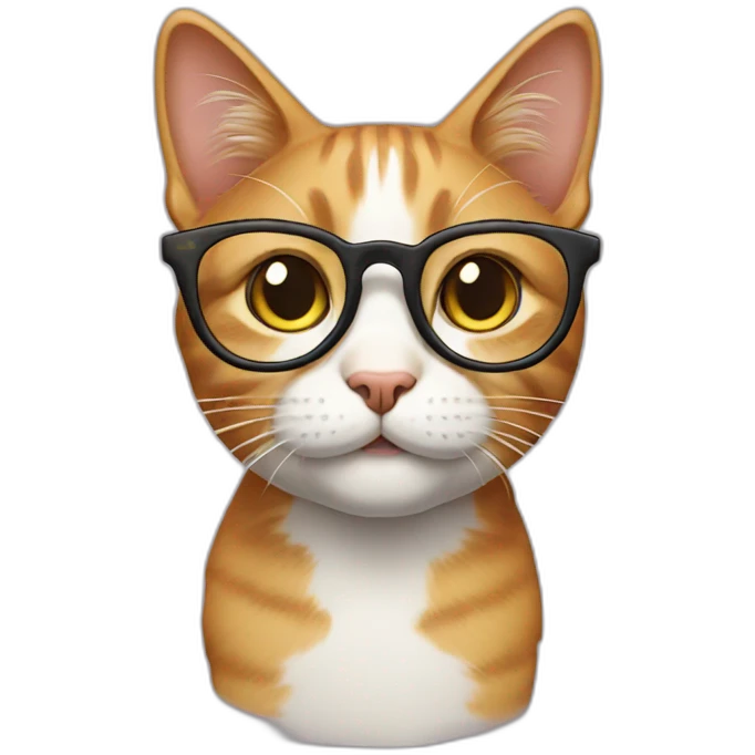 Cat with specs emoji