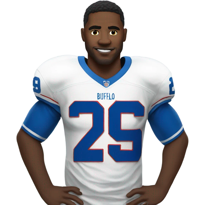 Buffalo wearing a Deon sanders jersey emoji