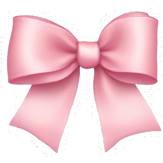 light pink ribbon bow emoji
