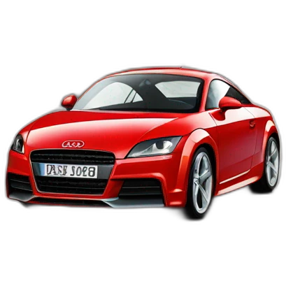 Rossco number plate red Audi tt emoji