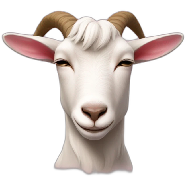 Sleeping goat in pink pj emoji