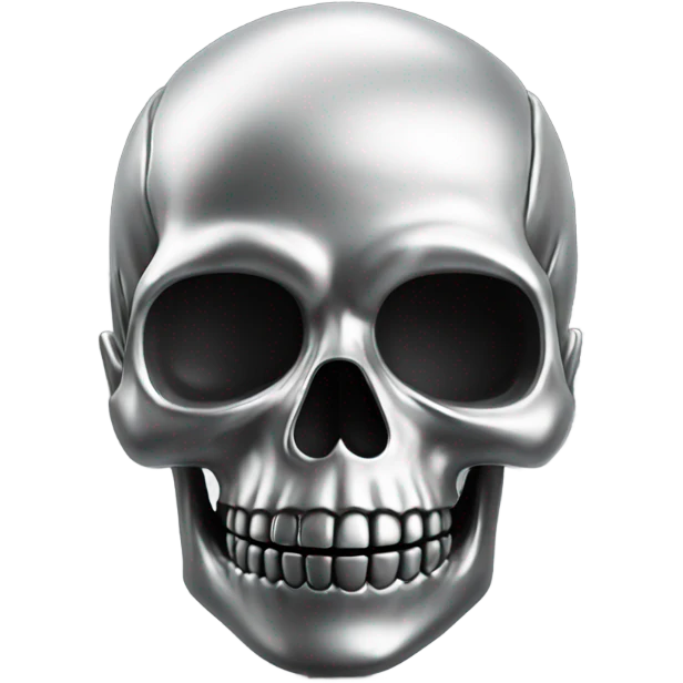 Skulls and bones silver emoji