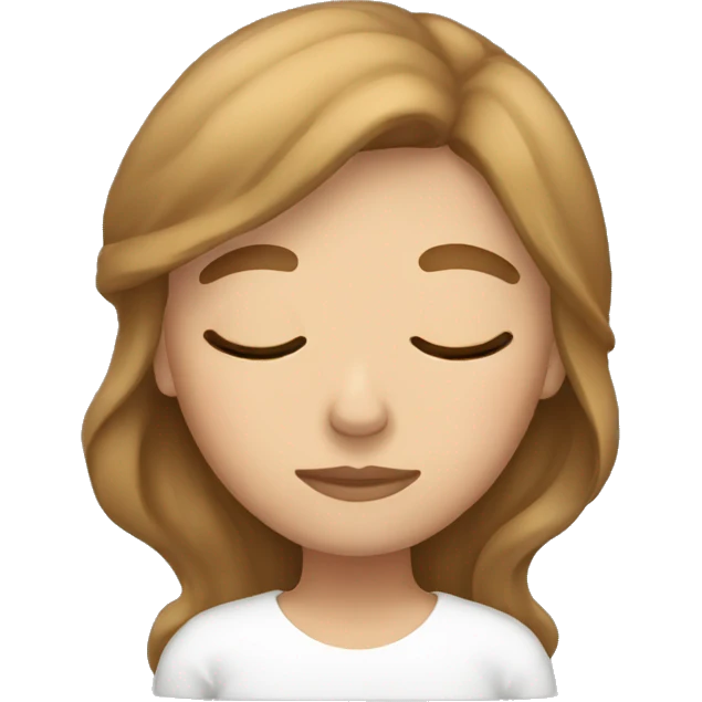 Light brown hair girl sleeping emoji