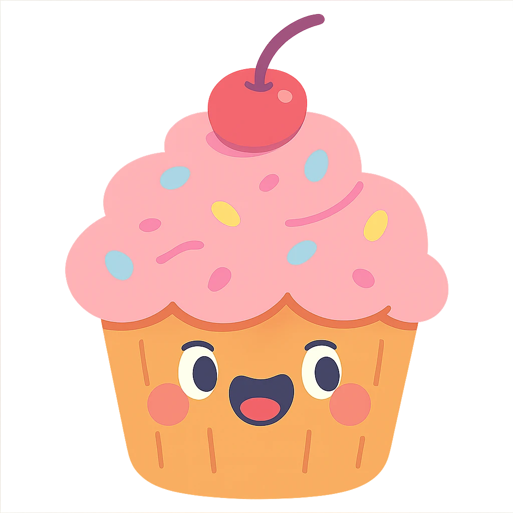a cupcake emoji