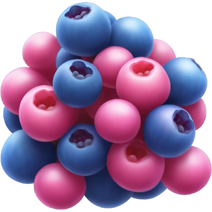 Pink blue berrys emoji