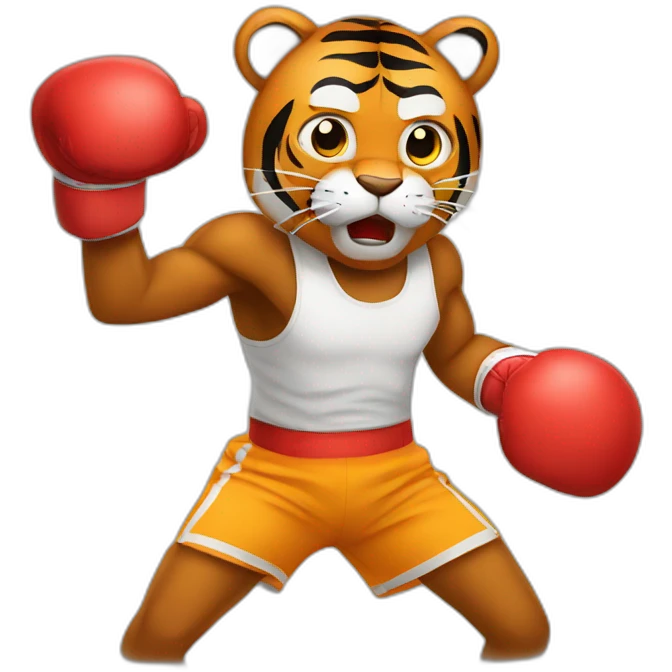 boxing Training  Tiger  emoji
