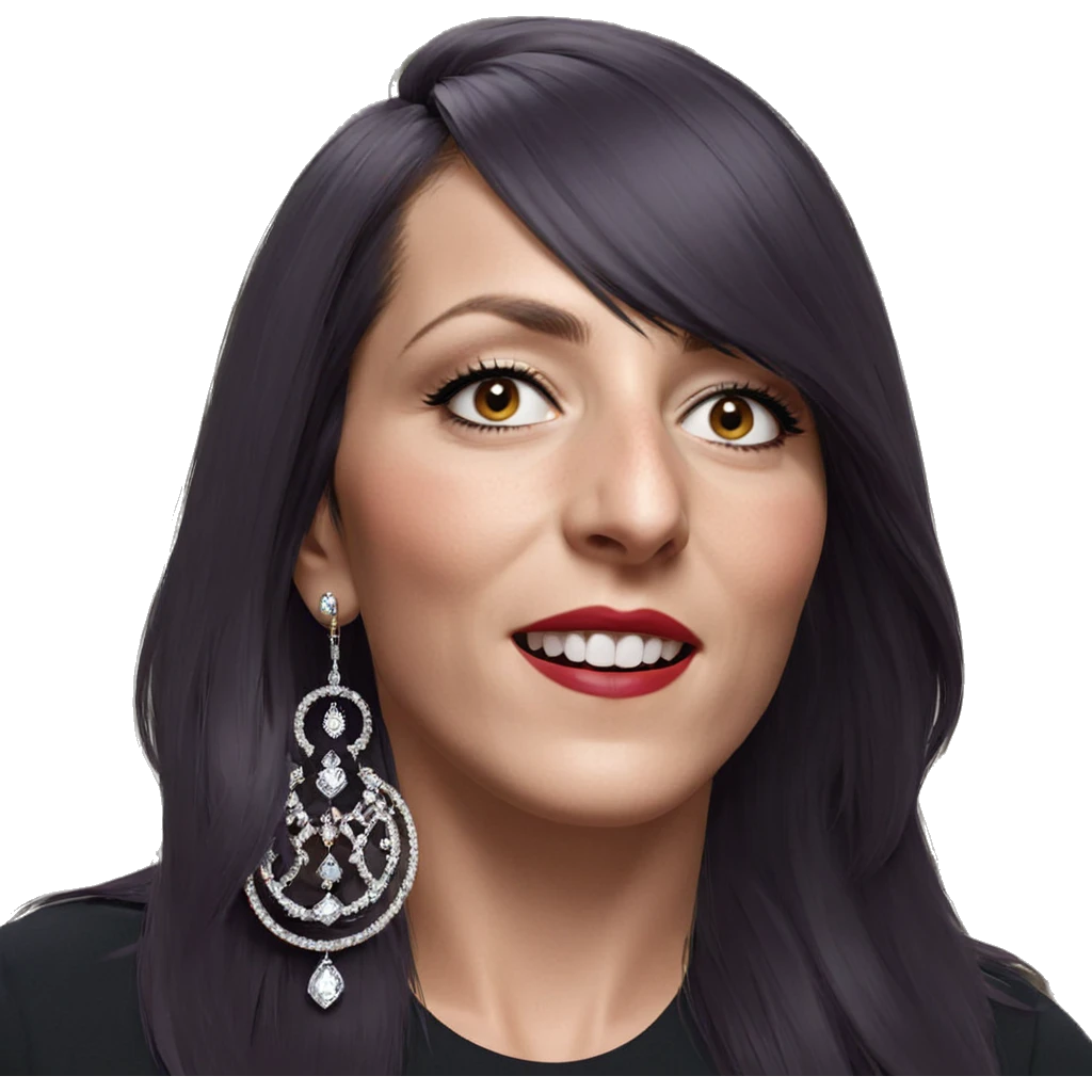 portrait of girl with jewelry emoji