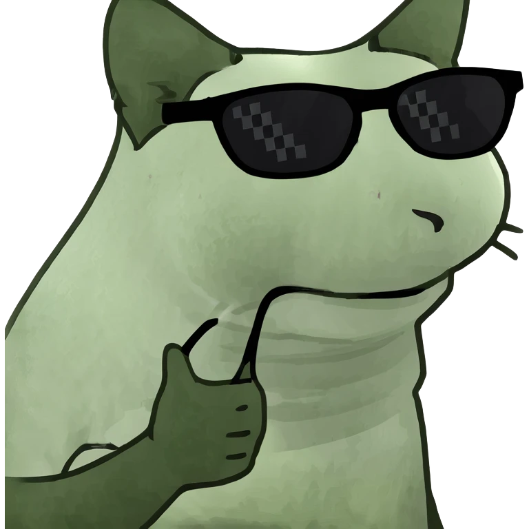 Cat with sunglasses emoji