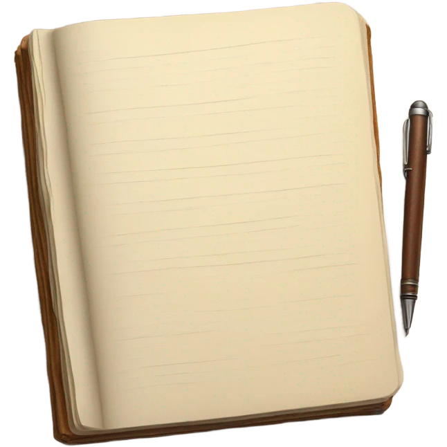 Cozy diary with pen  emoji