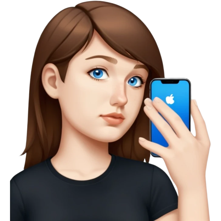 female, wearing black tshirt emoji