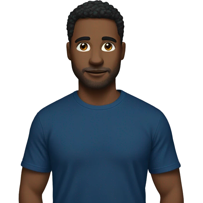 rich in dark blue t-shirt and kitty on his shoulder emoji