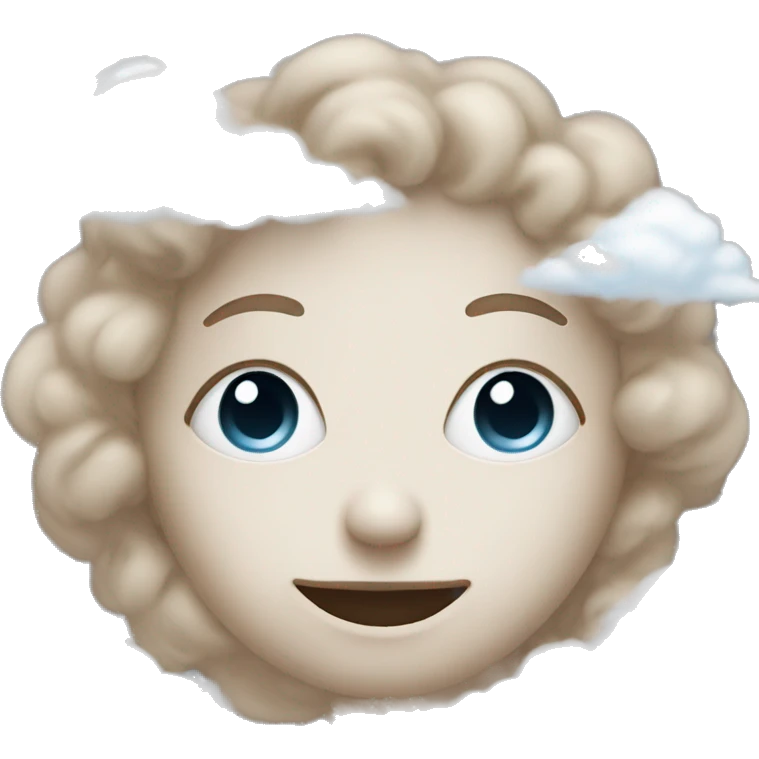 face with cloud as the eyes dreamy emoji
