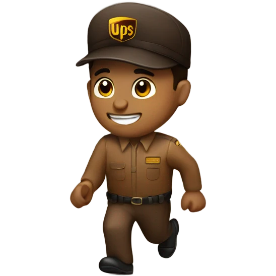 Ups driver running  emoji