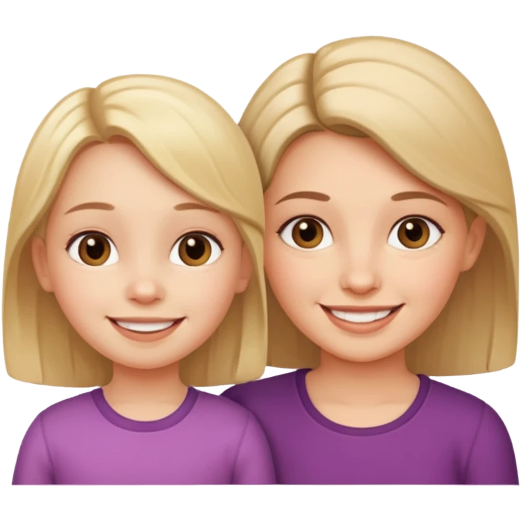 Children girl with mama same person emoji
