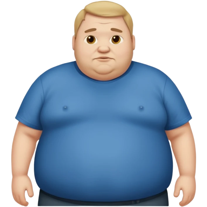A very fat man emoji
