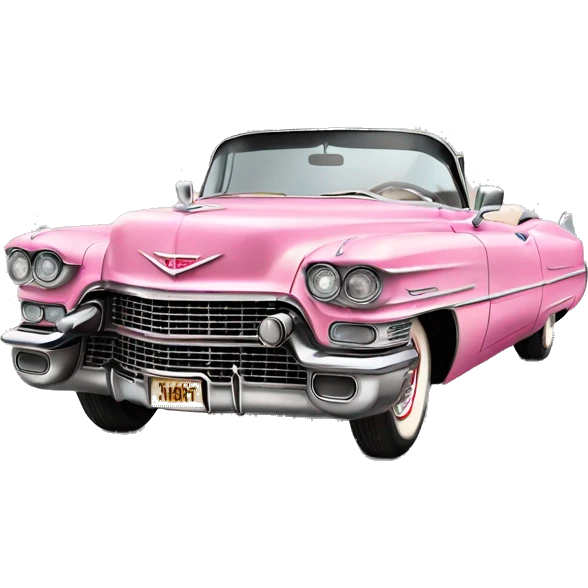 Pink Cadillac vintage emoji