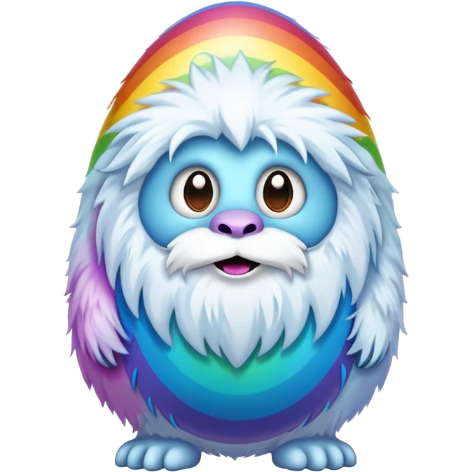 easter rainbow yeti emoji