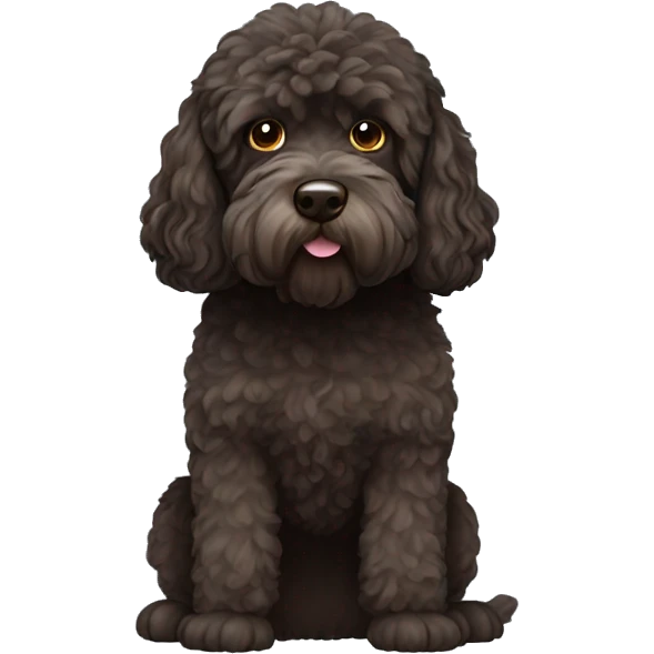 Brown Portuguese water dog emoji