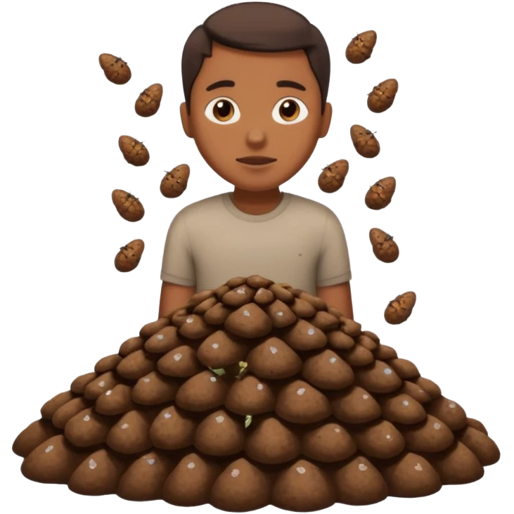 Half man half poop emoji