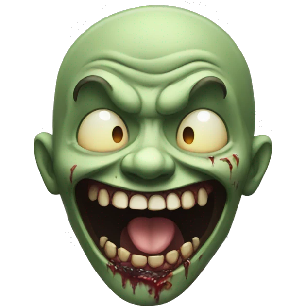 Zombie laughing emoji