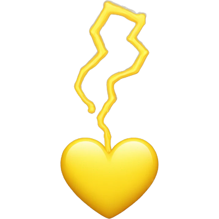 Yelow boken heart emoji