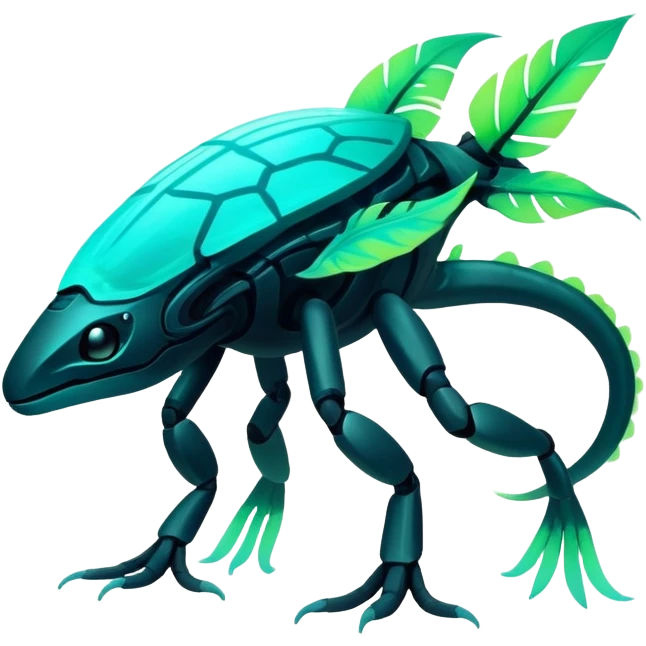 Tropical futuristic lush neon Fionbri-Vernid-creature (full body) emoji