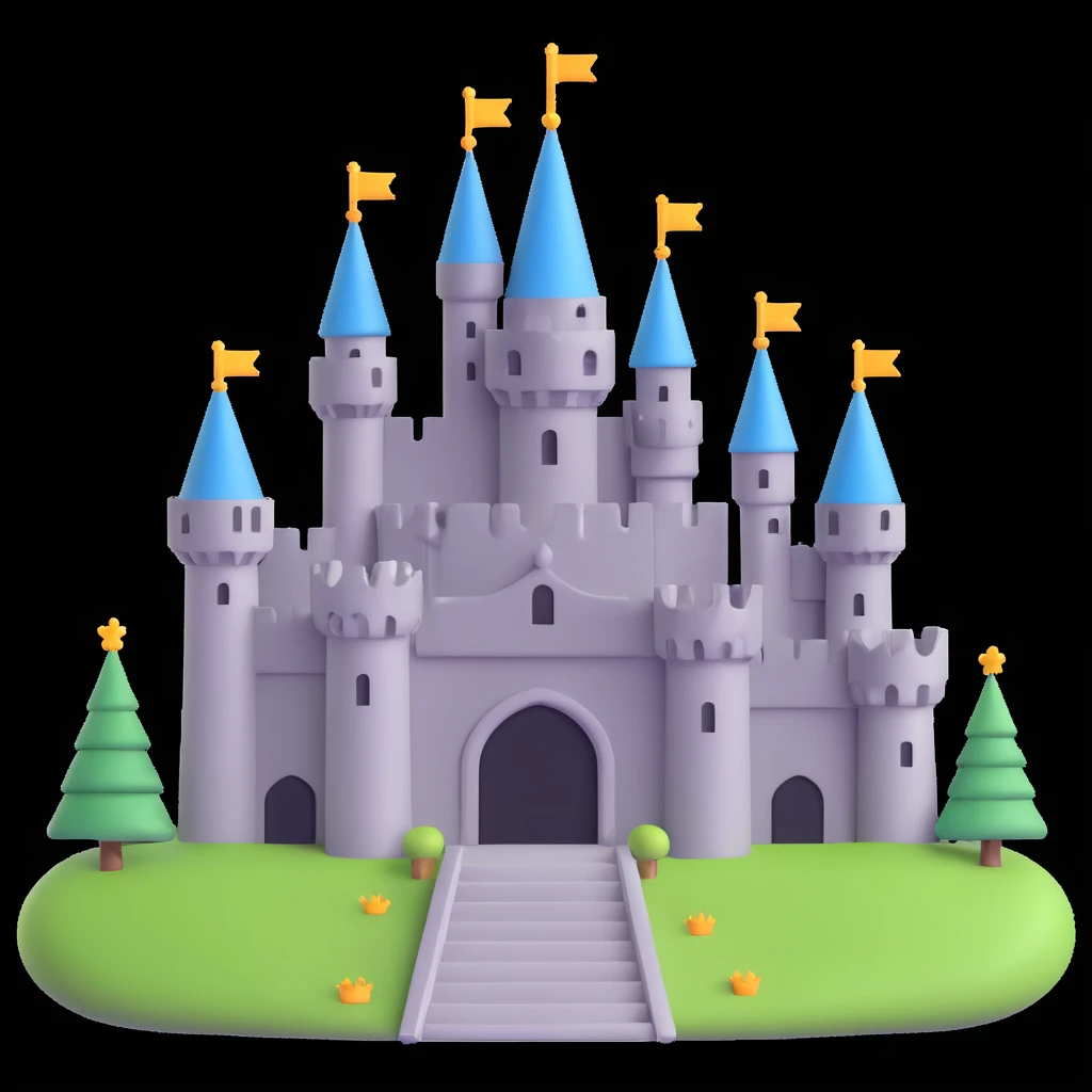 king and queen, castle background emoji