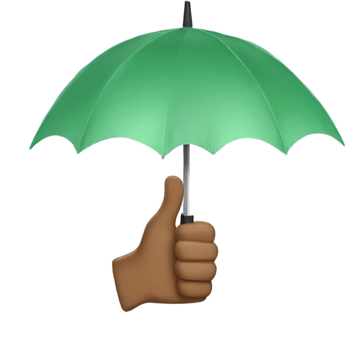 Thumbs up with umbrella  emoji