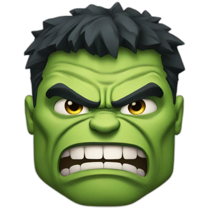 Hulk mad face emoji