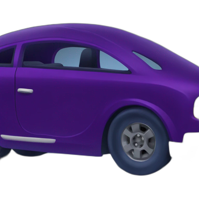 solitary car on empty road emoji