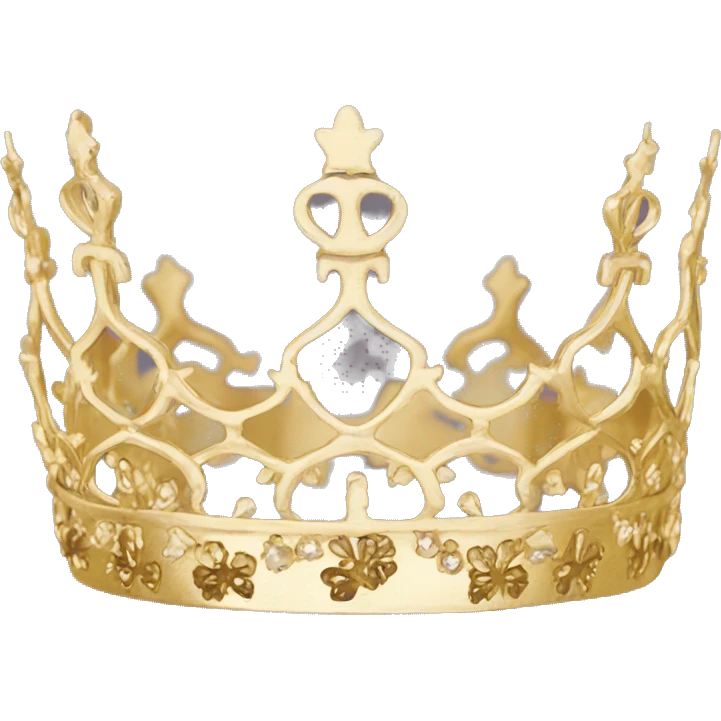 dainty british tiara gold  emoji