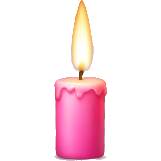 Pink candle emoji