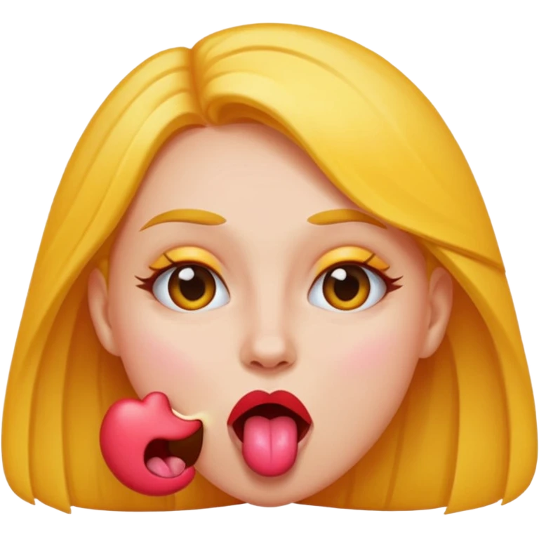 Emoji licking womans breast emoji