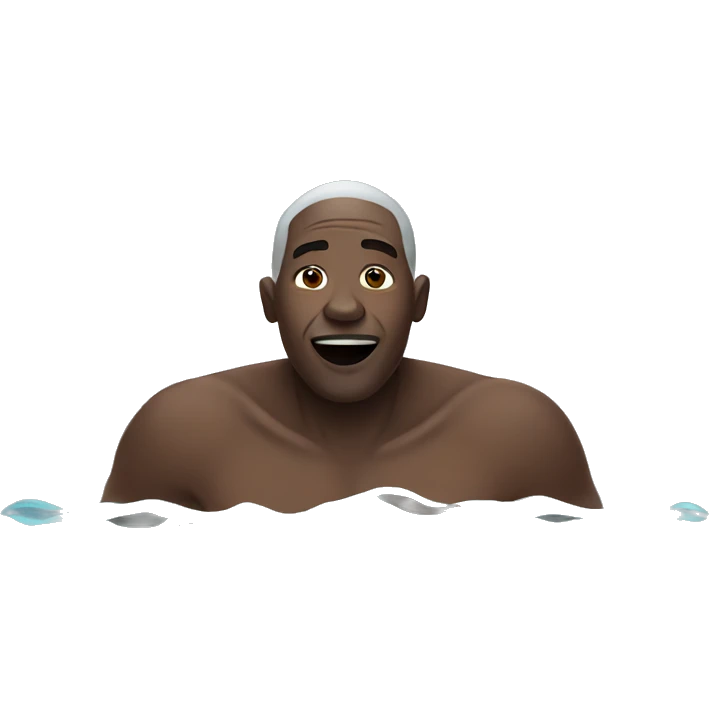 African Man swimming  emoji