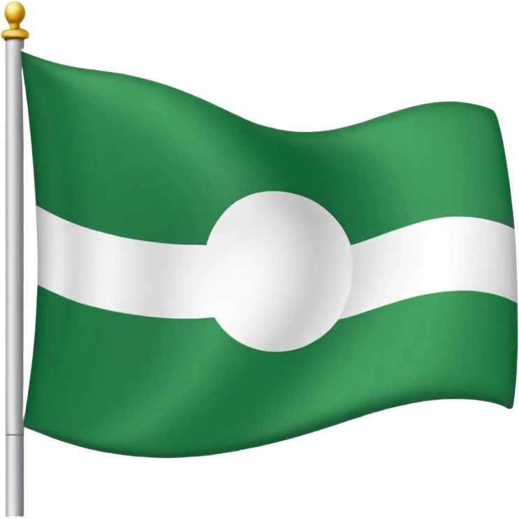 Bandera verde con blanco y verde que diga AGC emoji