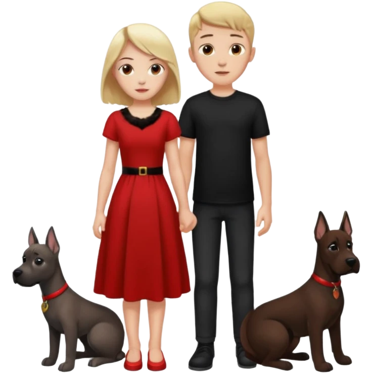 Wow good now just change the colour of dress girl red boy black dane emoji