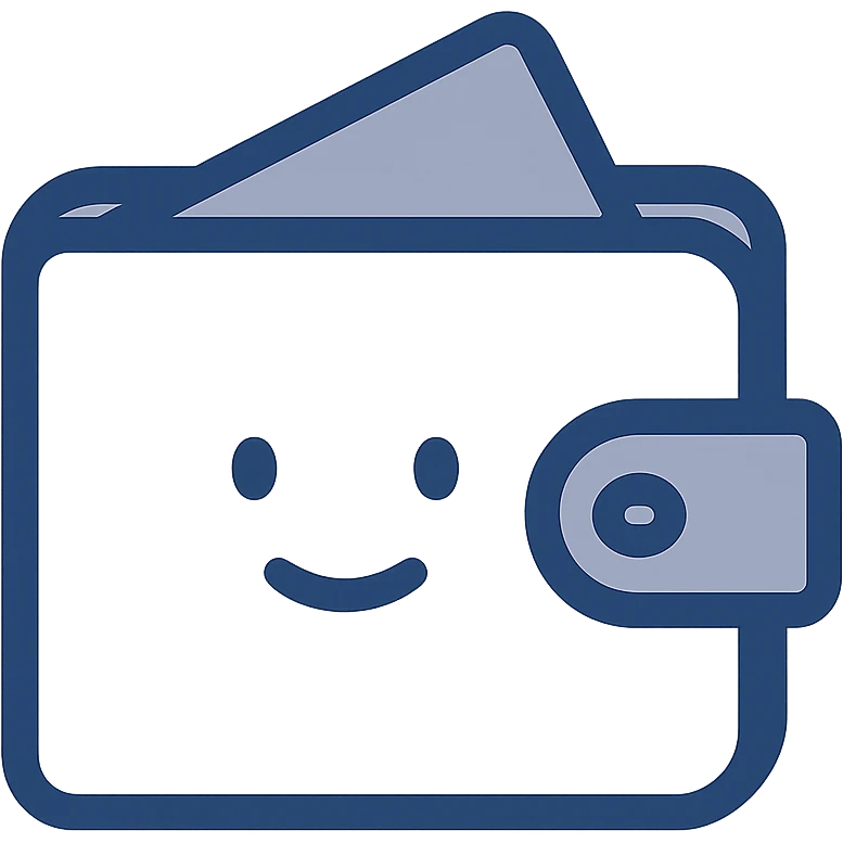 wallet icon, simple, modern, minimal, flat design emoji