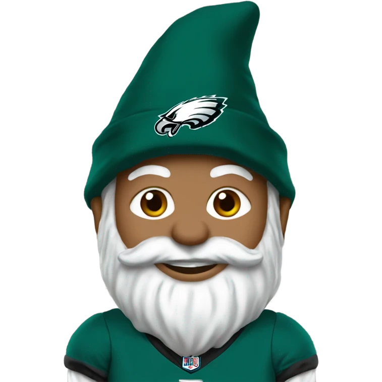 Gnome in Philadelphia Eagles outfit  emoji