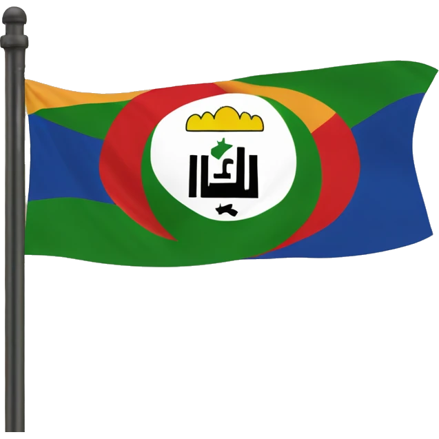 Flag kurdistn on kirkuk citadle emoji