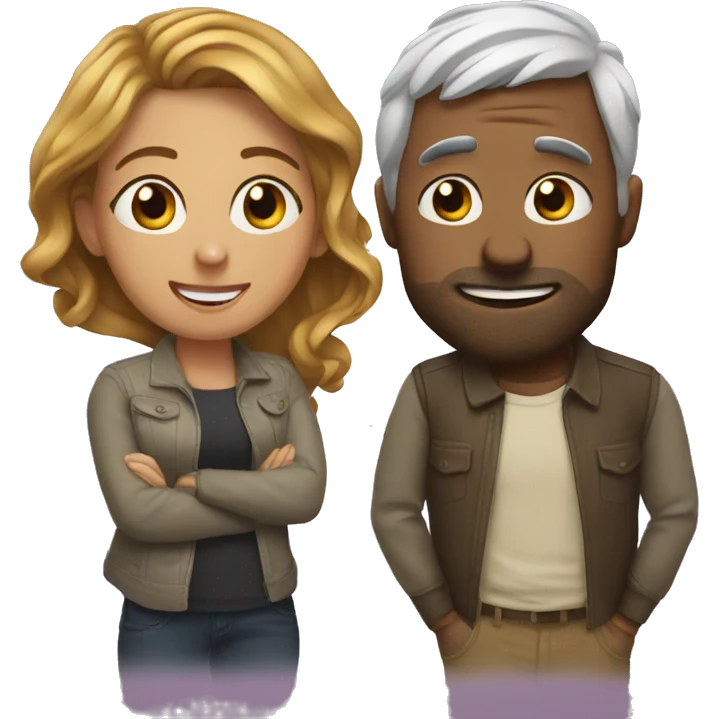 Funny couple emoji