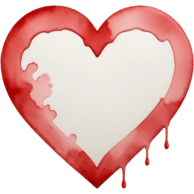 minimalist watercolor heart icon, monochromatic white washes, soft bleeding edges, on textured white paper, serene and emotional, perfect for app icon, transparent background, flat lay --style raw --stylize 150 emoji