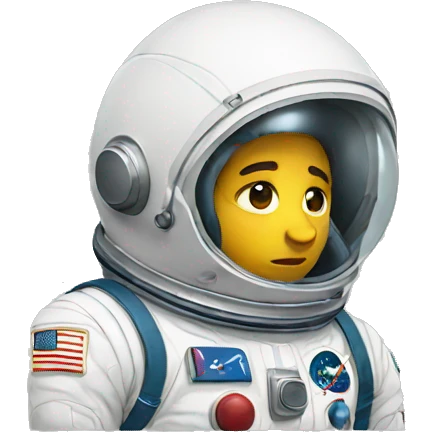 Sad astronaut  emoji