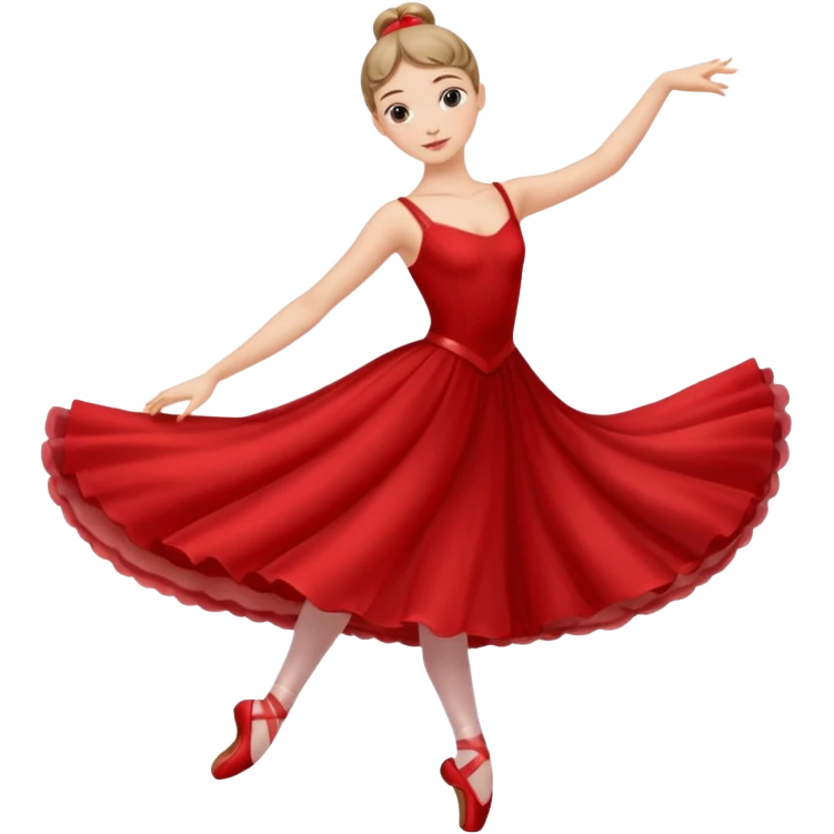 ballet with red outfit emoji