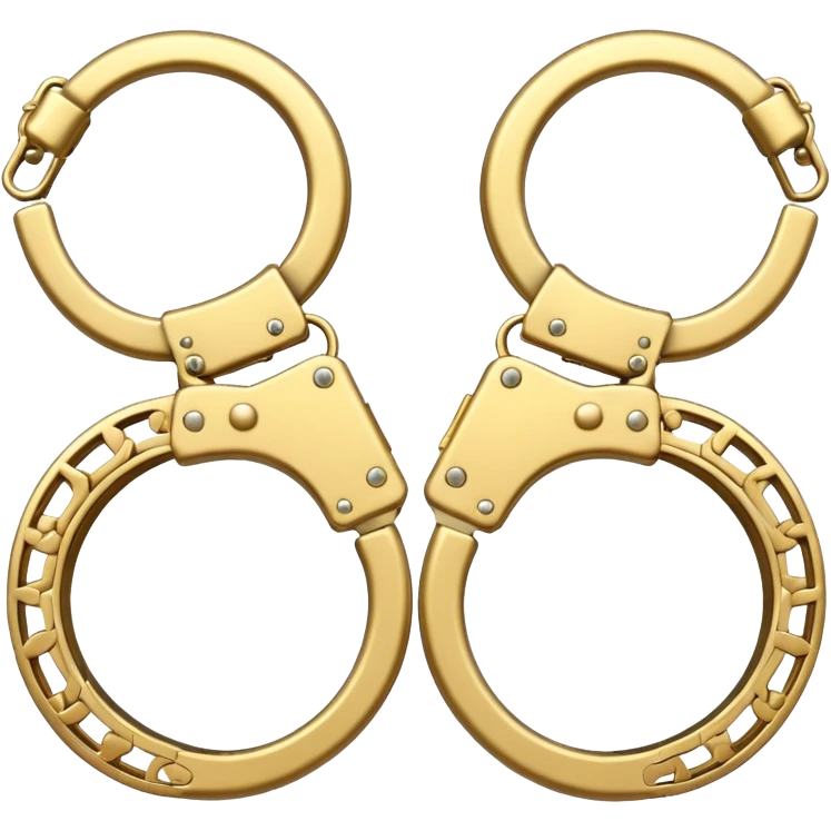 gold handcuffs emoji