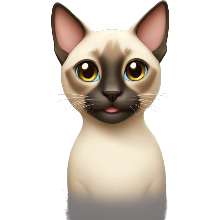 smiling siamese cat emoji