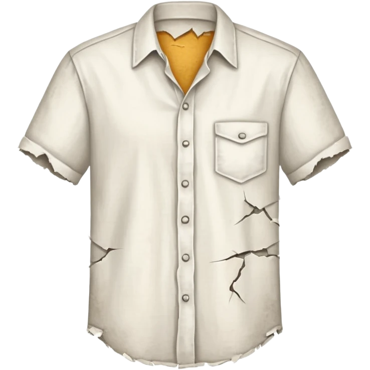vintage Torn shirt with out pocket emoji