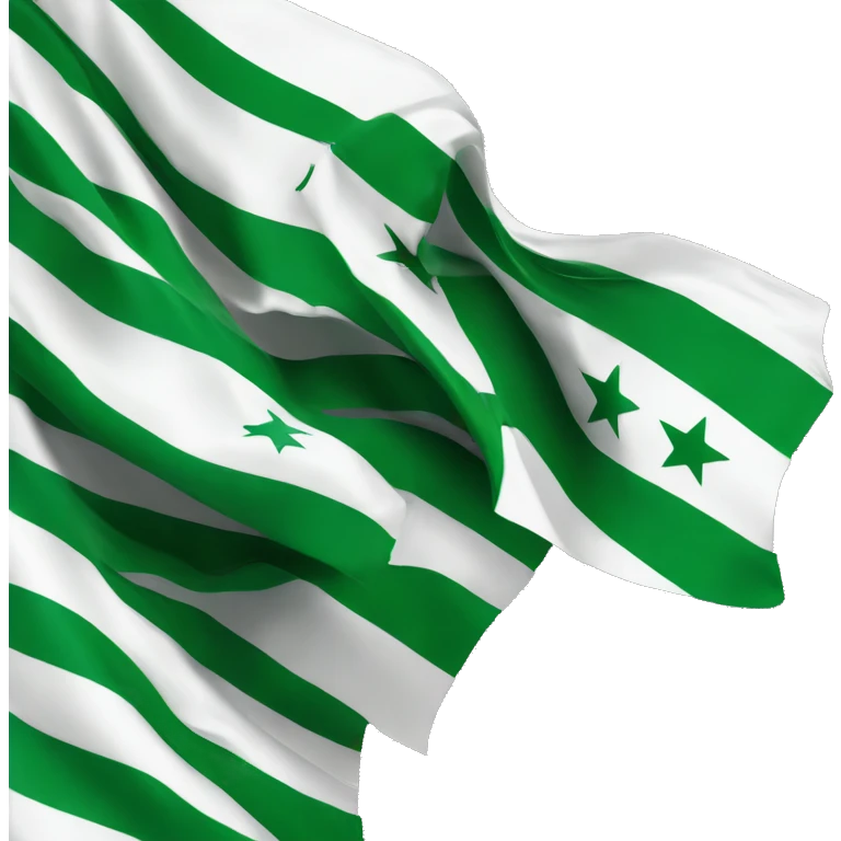 flag of free'd syria(3horizontal stripes of green white and black with 3stars horizontally aligned in the white strype) emoji