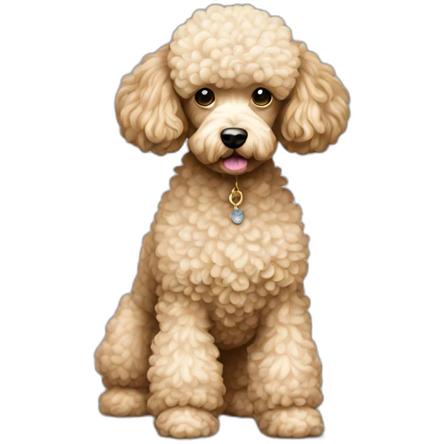 dog Miniature Poodle full body emoji